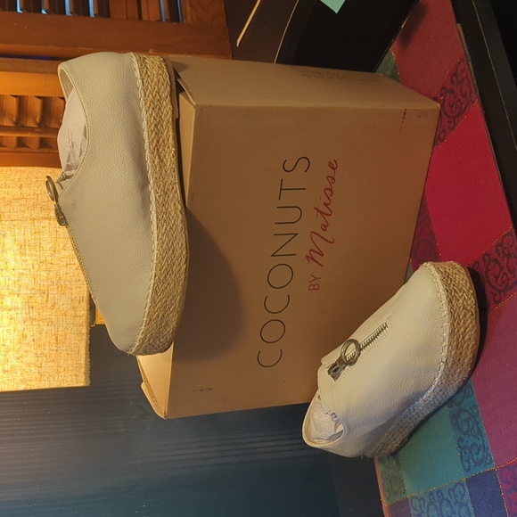 Coconuts by Matisse Mighty Fine Espadrille sneakers white Women's 7.5 M NEW NWB - Picture 1 of 13